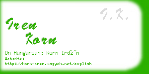 iren korn business card